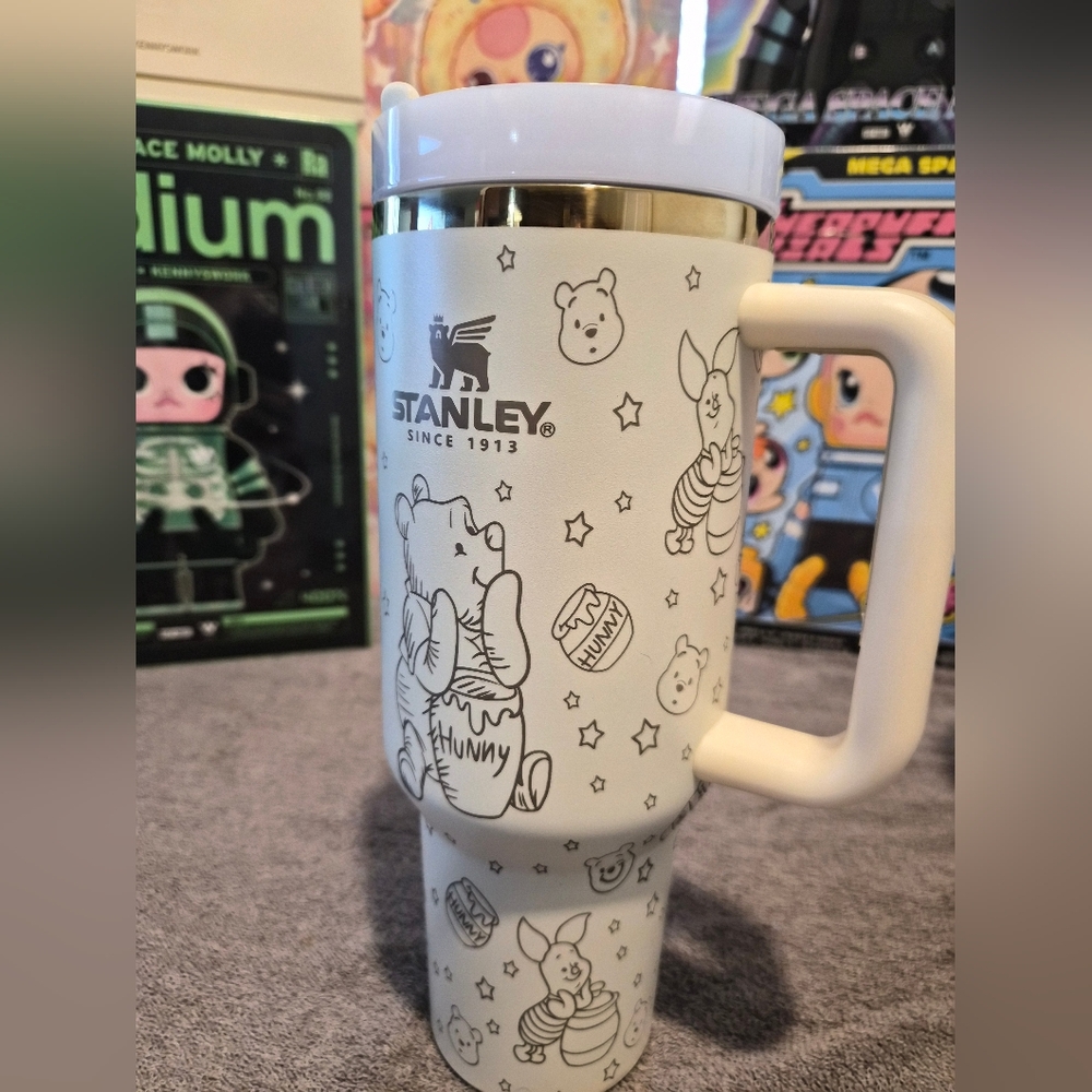 Stanley White and Gold Winnie the Pooh Mug